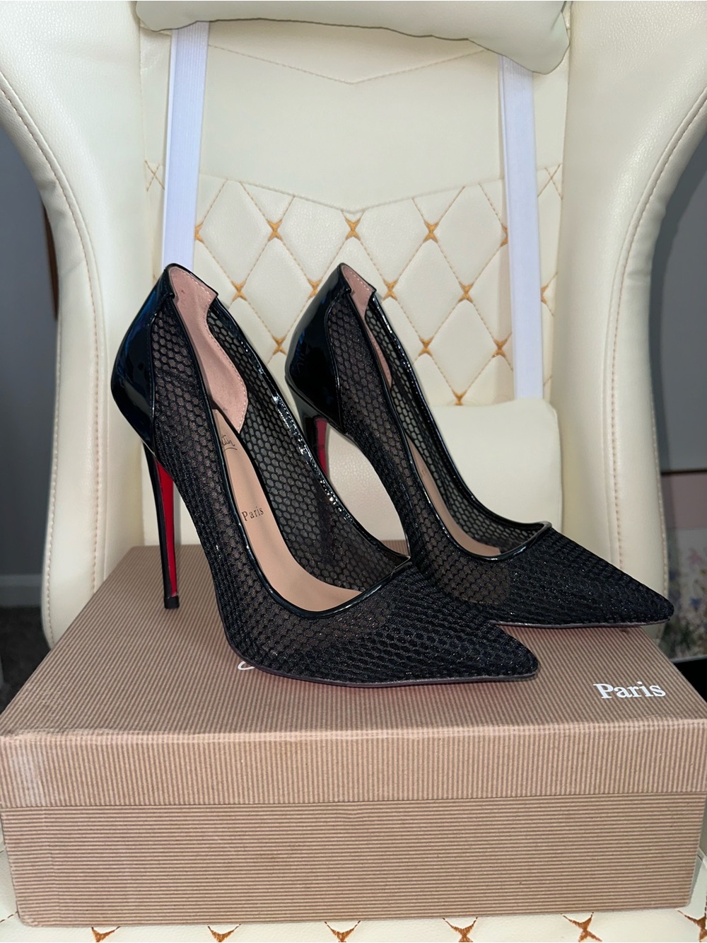 Christian louboutin mesh follies